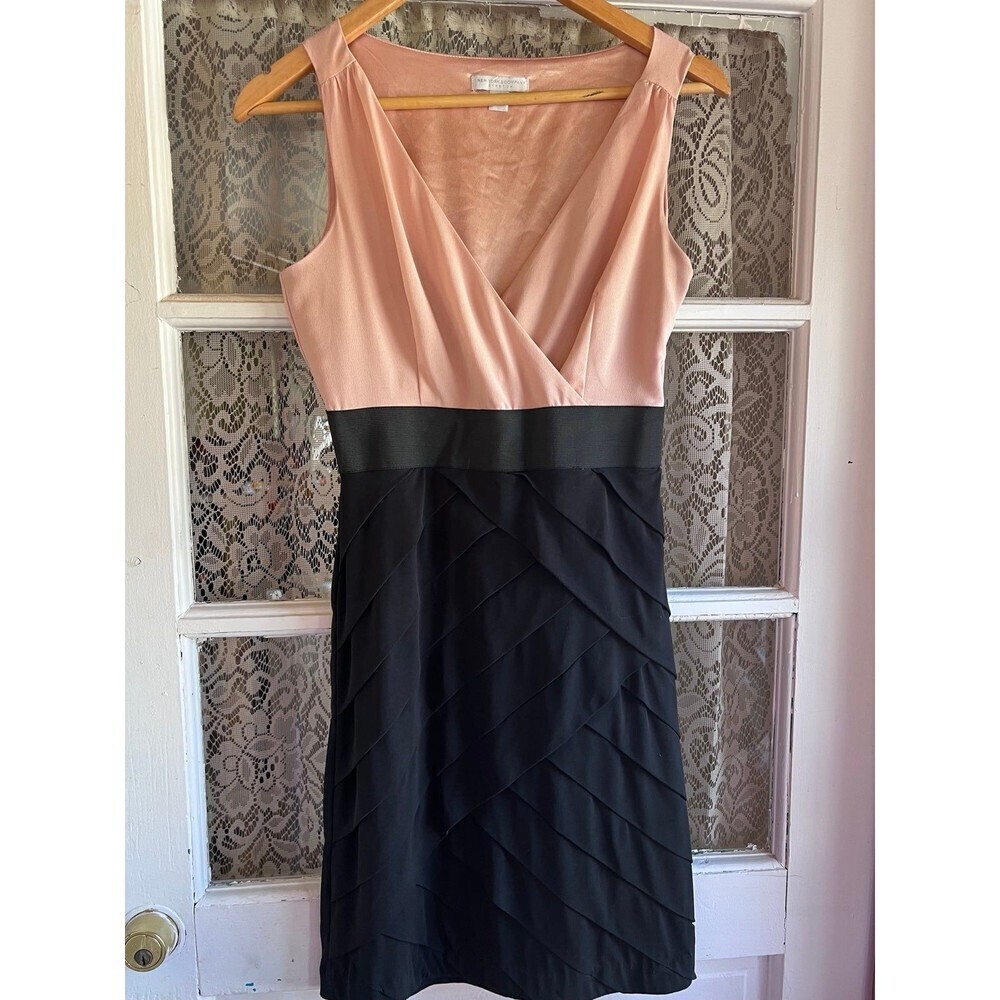 New York & Company Pink and Black Sheath Dress size XS